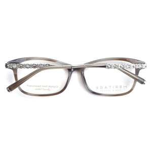 Italy Design Progressive Glasses Frames for Women Iconic Luxry Decorated with Famous Brand Crystals Flexible Hinge