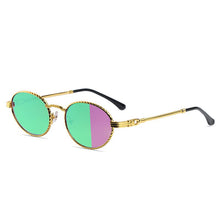 Load image into Gallery viewer, JASPEER Mirror Small Oval Sunglasses For Men Metal UV400 Retro Round Sun Glasses Women Shades 2023 Summer Eyewear