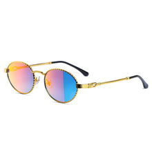 Load image into Gallery viewer, JASPEER Mirror Small Oval Sunglasses For Men Metal UV400 Retro Round Sun Glasses Women Shades 2023 Summer Eyewear