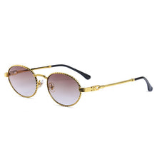 Load image into Gallery viewer, JASPEER Mirror Small Oval Sunglasses For Men Metal UV400 Retro Round Sun Glasses Women Shades 2023 Summer Eyewear