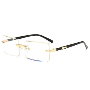 JASPEER Rectangle Sunglasses Men Rimless Sun Glasses Women UV400 Driving Gradient Shades Eyewear