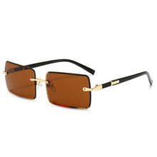 Load image into Gallery viewer, JASPEER Rectangle Sunglasses Men Rimless Sun Glasses Women UV400 Driving Gradient Shades Eyewear