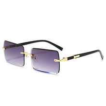 Load image into Gallery viewer, JASPEER Rectangle Sunglasses Men Rimless Sun Glasses Women UV400 Driving Gradient Shades Eyewear