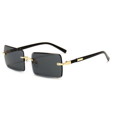 Load image into Gallery viewer, JASPEER Rectangle Sunglasses Men Rimless Sun Glasses Women UV400 Driving Gradient Shades Eyewear