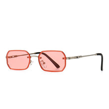 Load image into Gallery viewer, JASPEER Rectangle Sunglasses Men UV400 Driving Punk Rimless Sun Glasses Women Small Narrow Shades Eyewear Gafas De Sol
