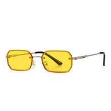 Load image into Gallery viewer, JASPEER Rectangle Sunglasses Men UV400 Driving Punk Rimless Sun Glasses Women Small Narrow Shades Eyewear Gafas De Sol