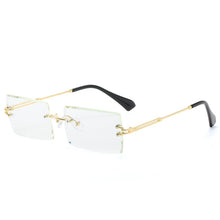 Carica l&#39;immagine nel visualizzatore di Gallery, JASPEER  Rimless Rectangle Sunglasses Women Men Shades Brand Designer Gradient UV400 Sun Glasses Retro Frameless Sunglasses