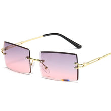 Carica l&#39;immagine nel visualizzatore di Gallery, JASPEER  Rimless Rectangle Sunglasses Women Men Shades Brand Designer Gradient UV400 Sun Glasses Retro Frameless Sunglasses