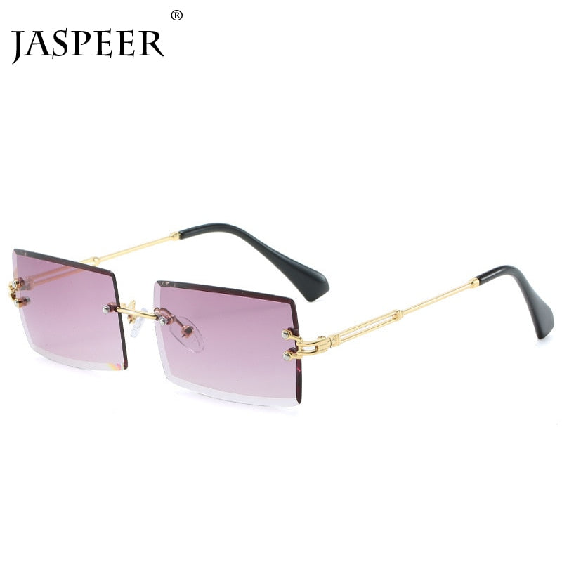 Amazon.com: JRLLFD Rimless Sunglasses Women Men Metal Leg