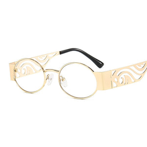 JASPEER Oval Men's Sunglasses Steampunk Sun Glasses For Women Goggle Shades UV400 Driving Punk Eyewear Brand Designer Oculos