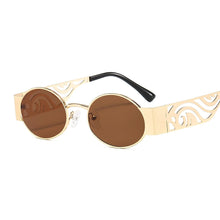 Load image into Gallery viewer, JASPEER Oval Men&#39;s Sunglasses Steampunk Sun Glasses For Women Goggle Shades UV400 Driving Punk Eyewear Brand Designer Oculos