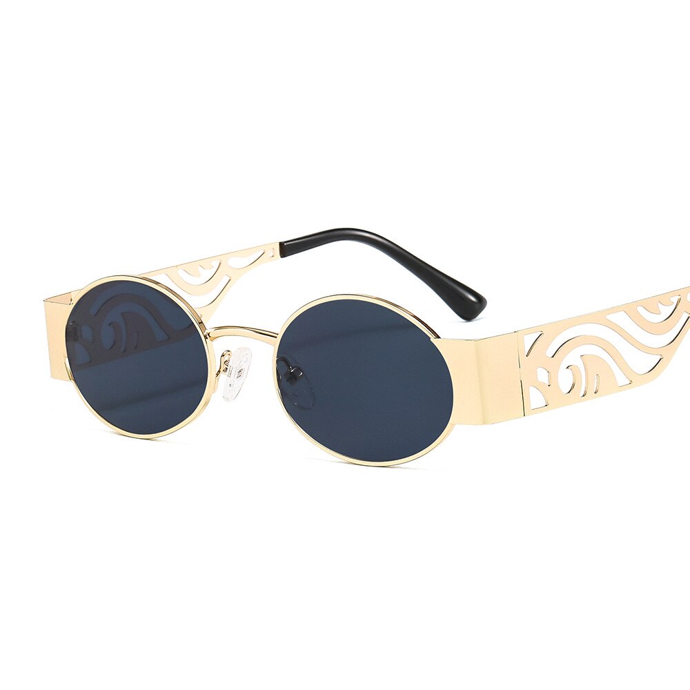 JASPEER Oval Men's Sunglasses Steampunk Sun Glasses For Women Goggle Shades UV400 Driving Punk Eyewear Brand Designer Oculos