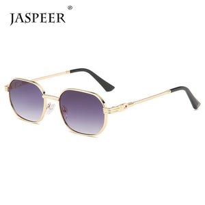 JASPEER  Punk Oval Sunglasses Men Retro Steampunk Classical Metal Frames Goggle UV400 Driving Sun Glasses