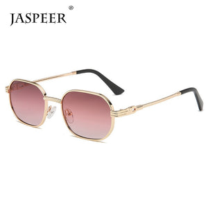 JASPEER  Punk Oval Sunglasses Men Retro Steampunk Classical Metal Frames Goggle UV400 Driving Sun Glasses