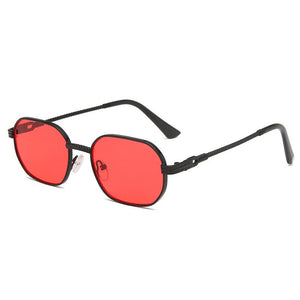 JASPEER  Punk Oval Sunglasses Men Retro Steampunk Classical Metal Frames Goggle UV400 Driving Sun Glasses