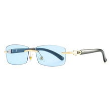 Load image into Gallery viewer, JASPEER Punk Rimless Rectangle Sunglasses Men Women Vintage Shades UV400 Driving Sun Glass Frameless Gradient  Eyewear