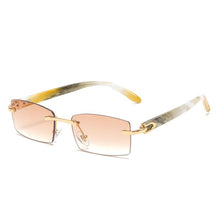 Load image into Gallery viewer, JASPEER Punk Rimless Rectangle Sunglasses Men Women Vintage Shades UV400 Driving Sun Glass Frameless Gradient  Eyewear