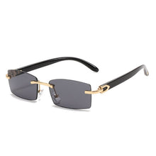 Load image into Gallery viewer, JASPEER Punk Rimless Rectangle Sunglasses Men Women Vintage Shades UV400 Driving Sun Glass Frameless Gradient  Eyewear
