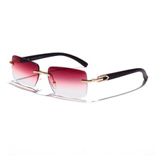 Load image into Gallery viewer, JASPEER Punk Rimless Rectangle Sunglasses Men Women Vintage Shades UV400 Driving Sun Glass Frameless Gradient  Eyewear