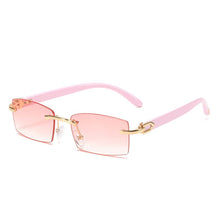 Load image into Gallery viewer, JASPEER Punk Rimless Rectangle Sunglasses Men Women Vintage Shades UV400 Driving Sun Glass Frameless Gradient  Eyewear
