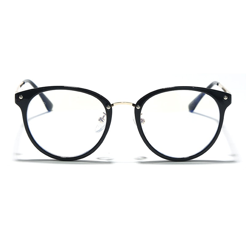 JASPEER Retro Anti Blue Ray Computer Glasses Women Round Eye Glass Men Blue Light Blocking Eyewear Optical Frames