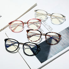 Load image into Gallery viewer, JASPEER Retro Anti Blue Ray Computer Glasses Women Round Eye Glass Men Blue Light Blocking Eyewear Optical Frames