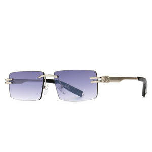 JASPEER Retro Rectangular Sunglasses Rimless Male Female Square Sun Glasses Men Frameless 2022 UV400 Rectangle Eyewear