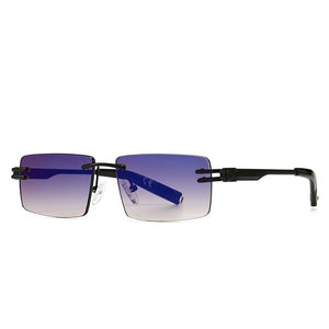 JASPEER Retro Rectangular Sunglasses Rimless Male Female Square Sun Glasses Men Frameless 2022 UV400 Rectangle Eyewear