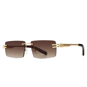 JASPEER Retro Rectangular Sunglasses Rimless Male Female Square Sun Glasses Men Frameless 2022 UV400 Rectangle Eyewear