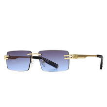 Carica l&#39;immagine nel visualizzatore di Gallery, JASPEER Retro Rectangular Sunglasses Rimless Male Female Square Sun Glasses Men Frameless 2022 UV400 Rectangle Eyewear