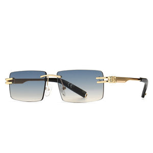 JASPEER Retro Rectangular Sunglasses Rimless Male Female Square Sun Glasses Men Frameless 2022 UV400 Rectangle Eyewear