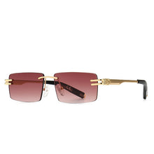 Carica l&#39;immagine nel visualizzatore di Gallery, JASPEER Retro Rectangular Sunglasses Rimless Male Female Square Sun Glasses Men Frameless 2022 UV400 Rectangle Eyewear