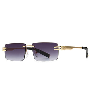 JASPEER Retro Rectangular Sunglasses Rimless Male Female Square Sun Glasses Men Frameless 2022 UV400 Rectangle Eyewear