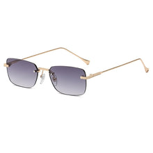 Load image into Gallery viewer, JASPEER Rimless Rectangular Sunglasses Women Vintage Small Square Sun Glasses Men UV400 Driving Retro Goggle Shades Eyewear