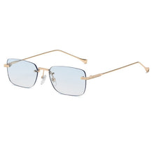 Load image into Gallery viewer, JASPEER Rimless Rectangular Sunglasses Women Vintage Small Square Sun Glasses Men UV400 Driving Retro Goggle Shades Eyewear
