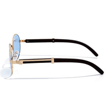 Carica l&#39;immagine nel visualizzatore di Gallery, JASPEER Round Sunglasses Women Small Frame Classic Sun Glasses Yellow Blue Lens Men Steampunk Eyeglasses Retro Shades Eyewear