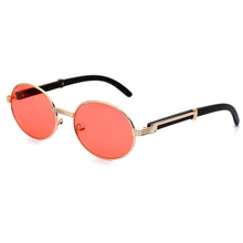 Carica l&#39;immagine nel visualizzatore di Gallery, JASPEER Round Sunglasses Women Small Frame Classic Sun Glasses Yellow Blue Lens Men Steampunk Eyeglasses Retro Shades Eyewear