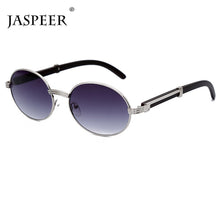 Carica l&#39;immagine nel visualizzatore di Gallery, JASPEER Round Sunglasses Women Small Frame Classic Sun Glasses Yellow Blue Lens Men Steampunk Eyeglasses Retro Shades Eyewear