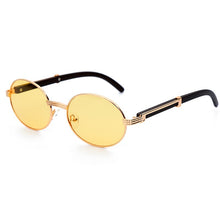 Carica l&#39;immagine nel visualizzatore di Gallery, JASPEER Round Sunglasses Women Small Frame Classic Sun Glasses Yellow Blue Lens Men Steampunk Eyeglasses Retro Shades Eyewear