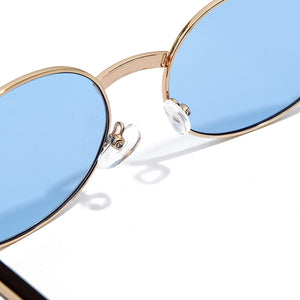 JASPEER Round Sunglasses Women Small Frame Classic Sun Glasses Yellow Blue Lens Men Steampunk Eyeglasses Retro Shades Eyewear