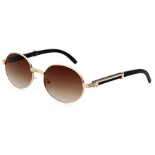 Carica l&#39;immagine nel visualizzatore di Gallery, JASPEER Round Sunglasses Women Small Frame Classic Sun Glasses Yellow Blue Lens Men Steampunk Eyeglasses Retro Shades Eyewear