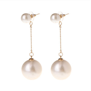 Chic Pearl Earrings Ear Stud Long Drop Dangle Earrings Women Jewelry Trendy Elegant Wedding Bride Gifts