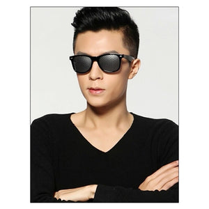 JAXIN Personality Sunglasses Men fine hole lens cool Sun Glasses men trend wild escort travel goggles UV400 lentes de sol hombr