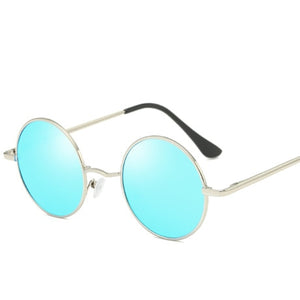JAXIN Polarized Round Sunglasses Men classic wild Black sunglasses Mr personality metal frame mirror outdoor goggl UV400