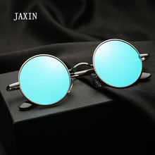 Carica l&#39;immagine nel visualizzatore di Gallery, JAXIN Retro Round Sunglasses Men personality handsome Black Polarized Sun Glasses Mr brand design classic mirror UV400