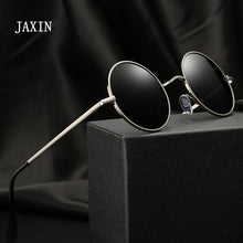 Carica l&#39;immagine nel visualizzatore di Gallery, JAXIN Retro Round Sunglasses Men personality handsome Black Polarized Sun Glasses Mr brand design classic mirror UV400