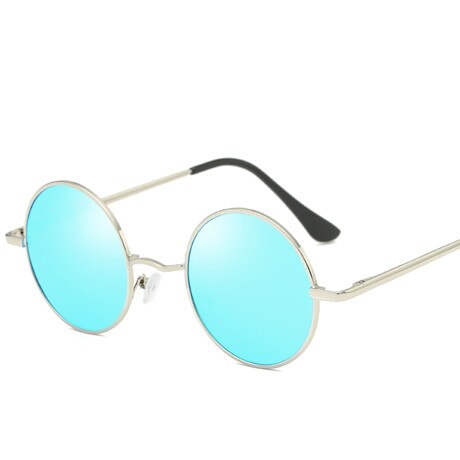 JAXIN Retro Round Sunglasses Men personality handsome Black Polarized Sun Glasses Mr brand design classic mirror UV400