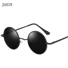 Carica l&#39;immagine nel visualizzatore di Gallery, JAXIN Retro Round Sunglasses Men personality handsome Black Polarized Sun Glasses Mr brand design classic mirror UV400