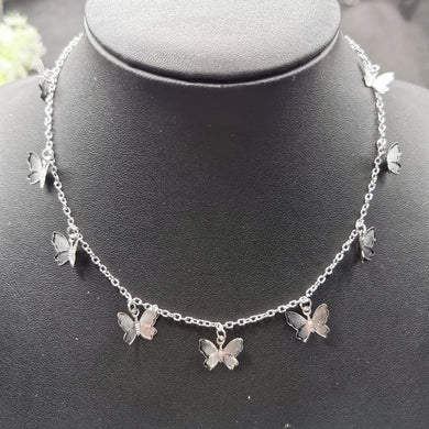 Cute Small Animal Butterfly Chain Necklace For Women Gold Silver Color Clavicle Chain 2020 Fashion Female Choker Jewelry