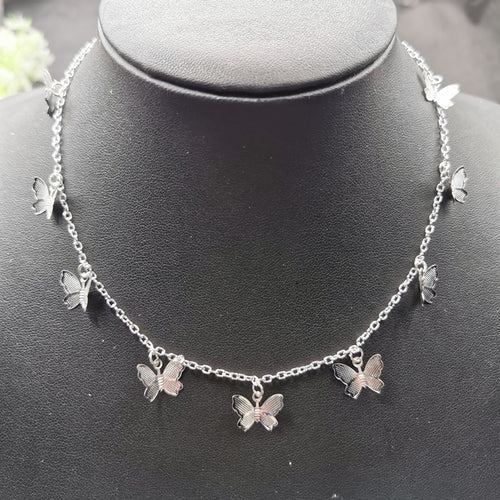 Cute Small Animal Butterfly Chain Necklace For Women Gold Silver Color Clavicle Chain 2020 Fashion Female Choker Jewelry